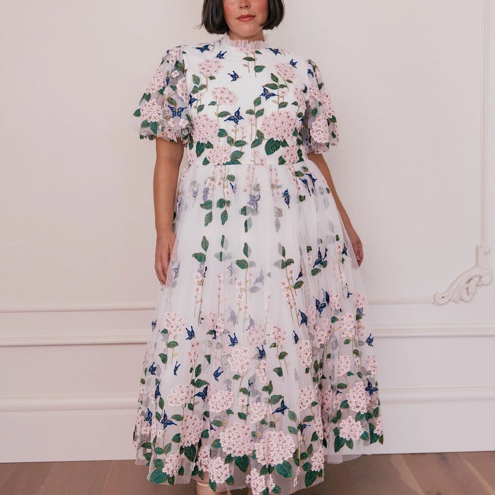 JessaKae White Floral Midi Dress - Picture 3 of 5